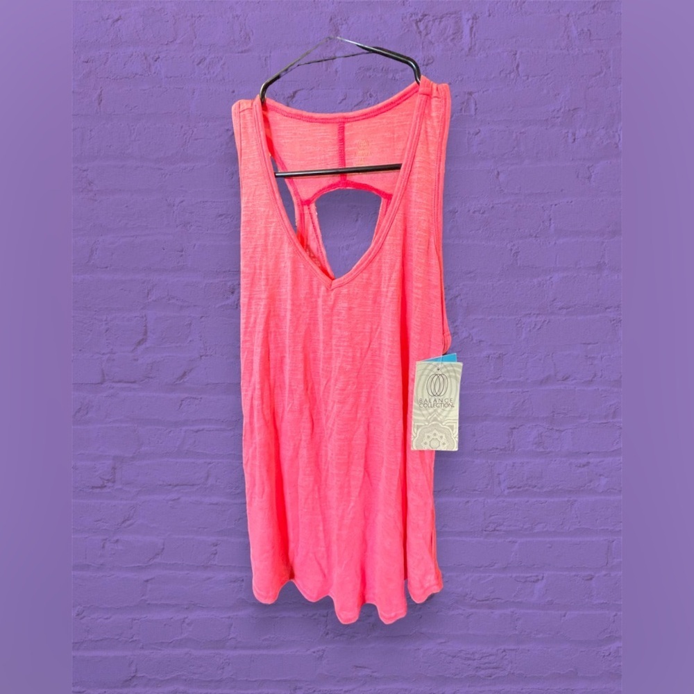 NWT Balance Collection Wmns Tank Size M Neon Pink Keyhole Back Athletic